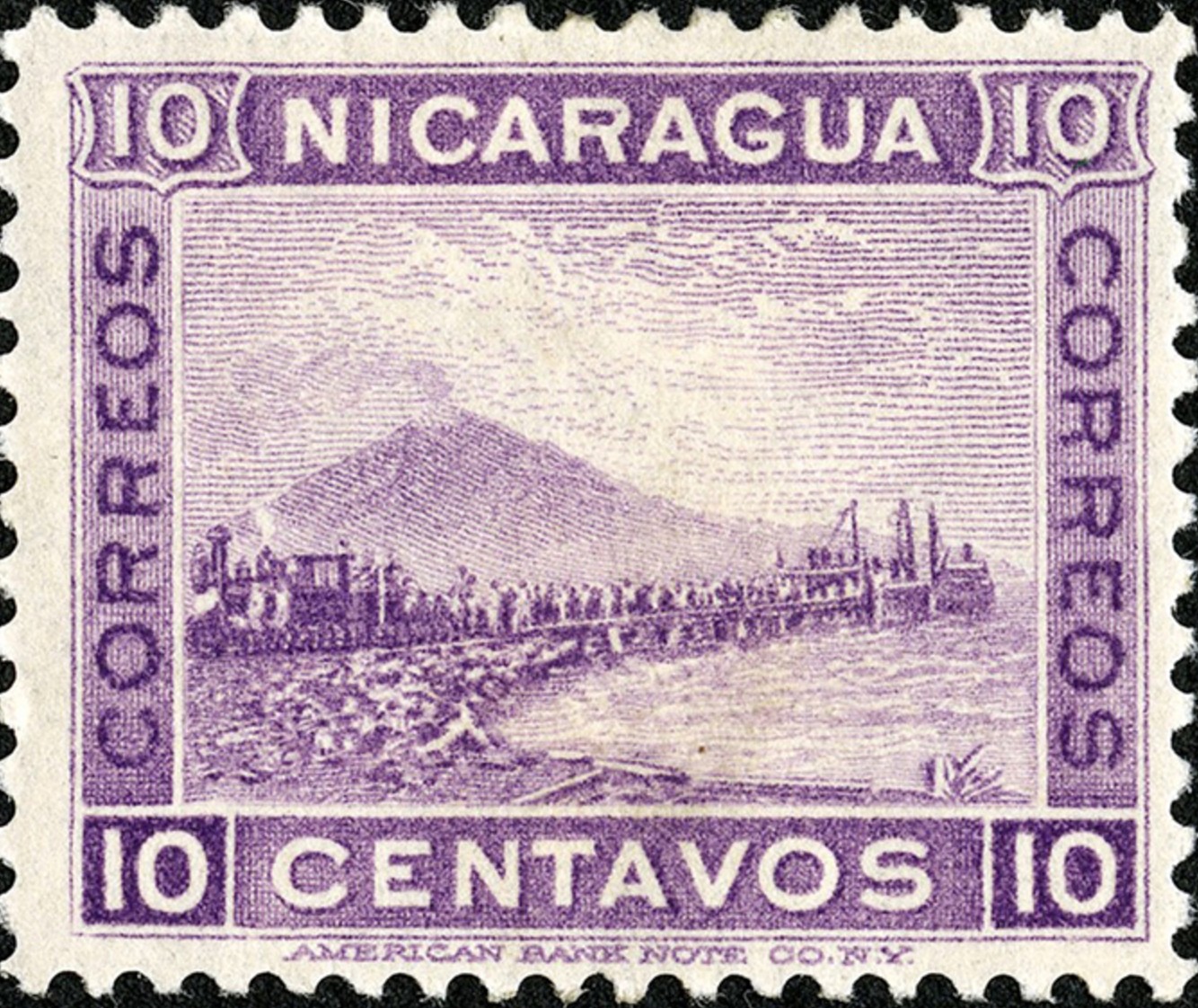 volcano stamp